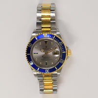 Submariner Date 40mm Blue Bezel "Serti Dial" Steel and Yellow Gold 16613SG