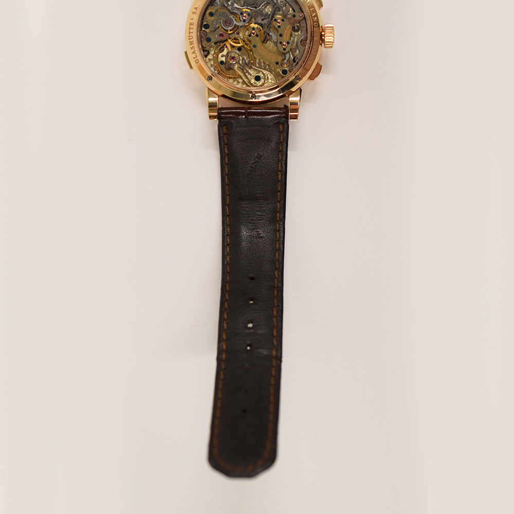 Saxonia Datograph 39mm Rose Gold Manual Winding 403.032