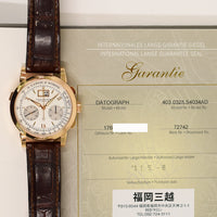 Saxonia Datograph 39mm Rose Gold Manual Winding 403.032