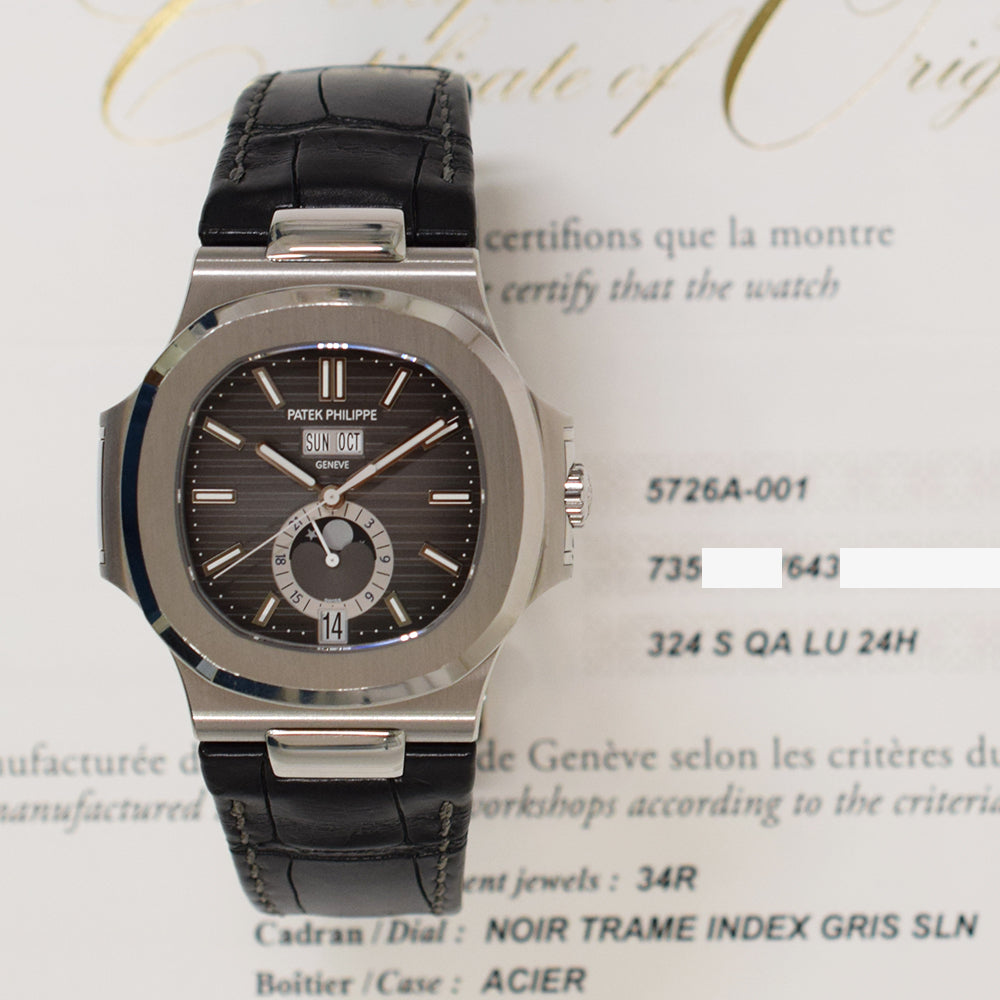 Nautilus Annual Calendar Moon Phases 40.5mm Stainless Steel 5726A-001