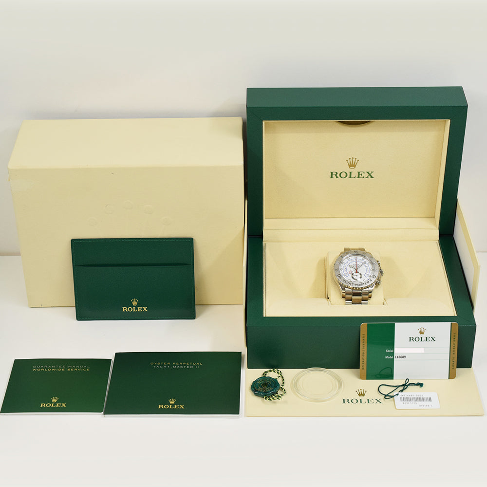 Yacht-Master II Regatta Chronograph White Gold Platinum Ring Command Bezel 116689