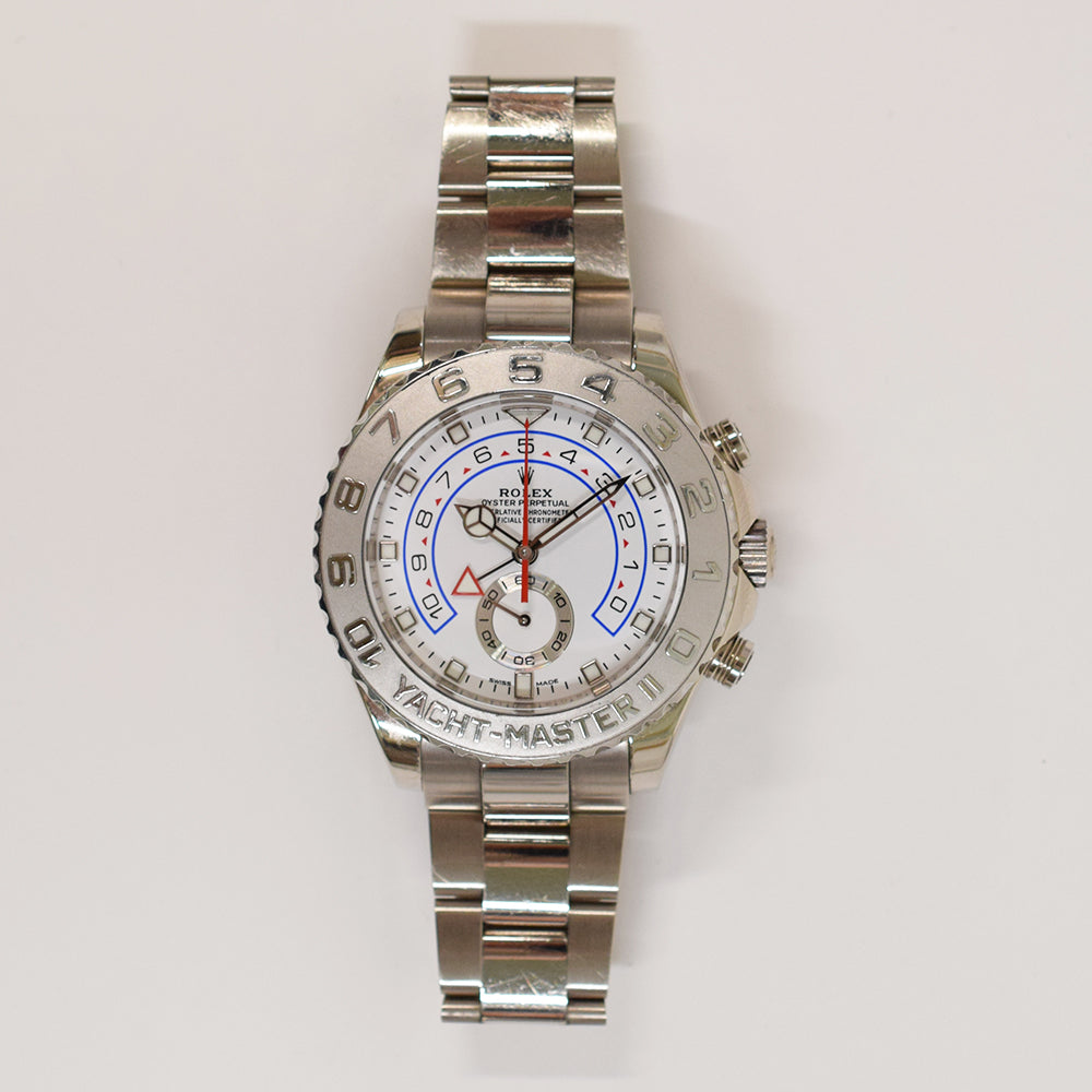 Yacht-Master II Regatta Chronograph White Gold Platinum Ring Command Bezel 116689