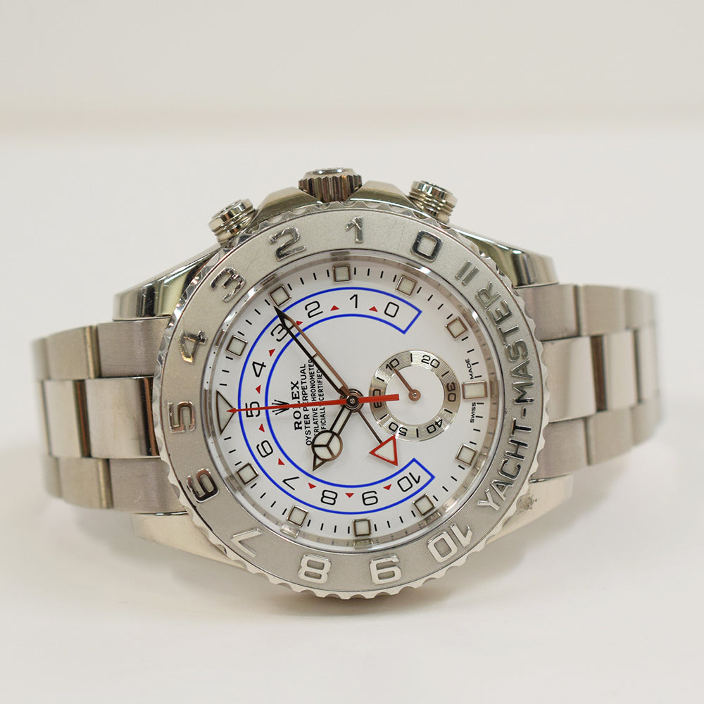 Yacht-Master II Regatta Chronograph White Gold Platinum Ring Command Bezel 116689