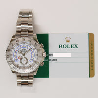 Yacht-Master II Regatta Chronograph White Gold Platinum Ring Command Bezel 116689