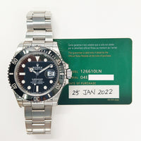 Submariner Date 41mm Black Bezel Steel 126610LN
