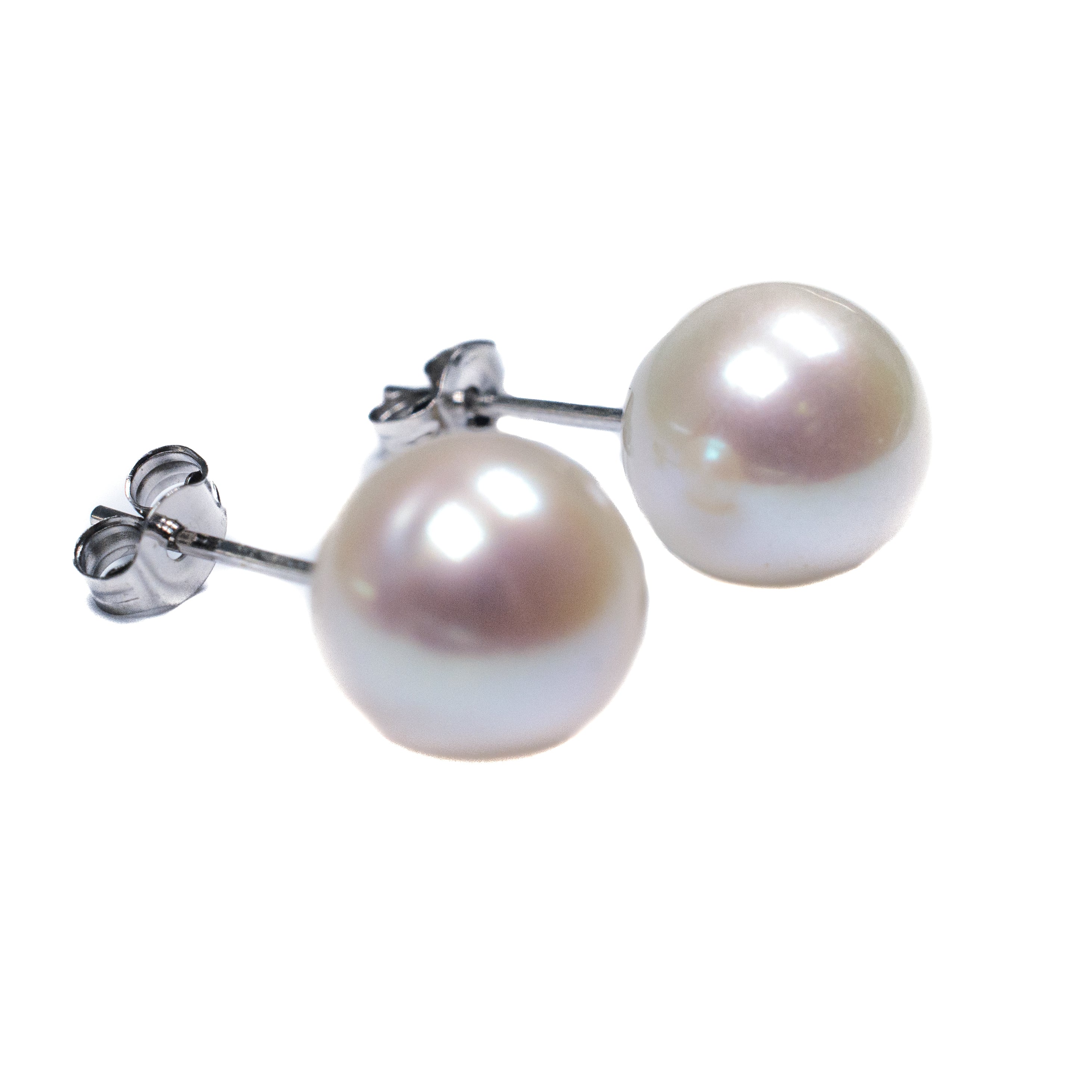 14kt White Gold 7.5-8mm Akoya Pearl Stud Earrings