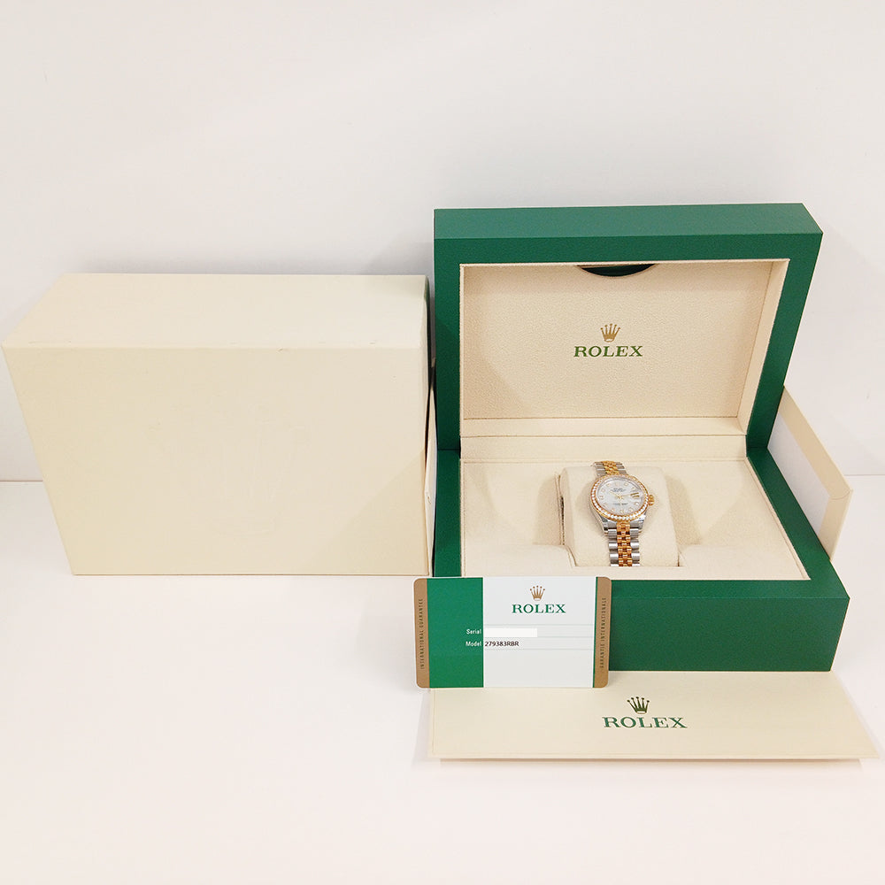 Lady Datejust 28mm Diamond Bezel - Steel and Yellow Gold 279383RBR