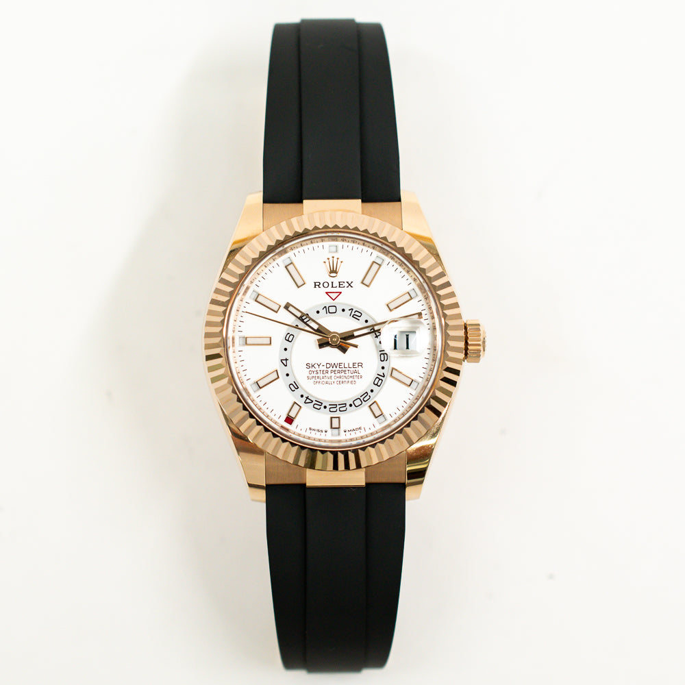 Sky-Dweller Rubber Strap Rose Gold 336235