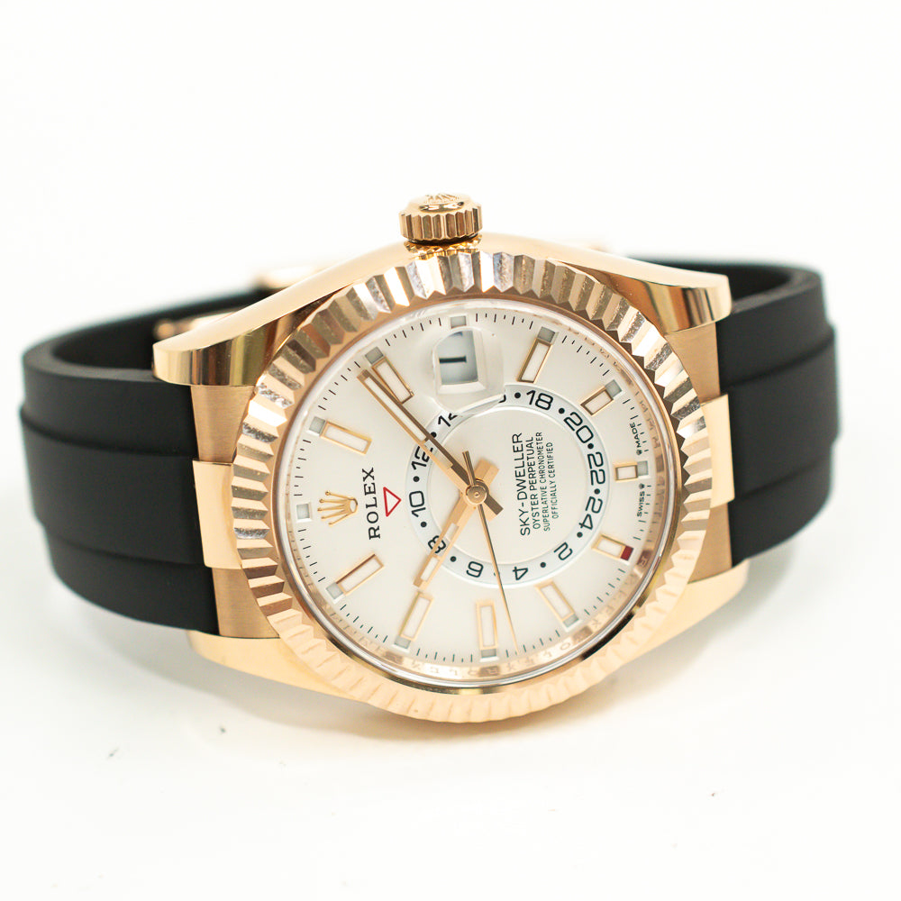 Sky-Dweller Rubber Strap Rose Gold 336235