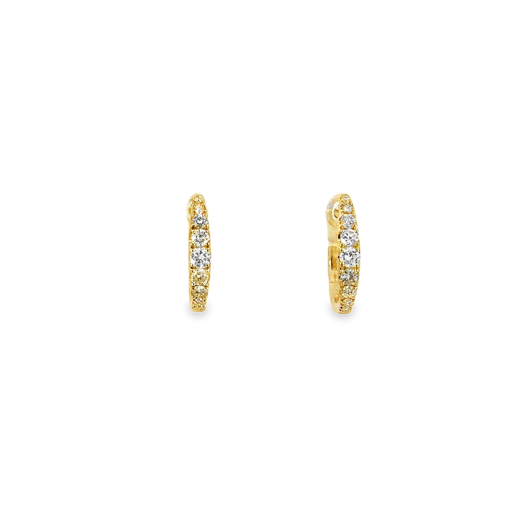 18kt yg Diamond Huggies
18=0.