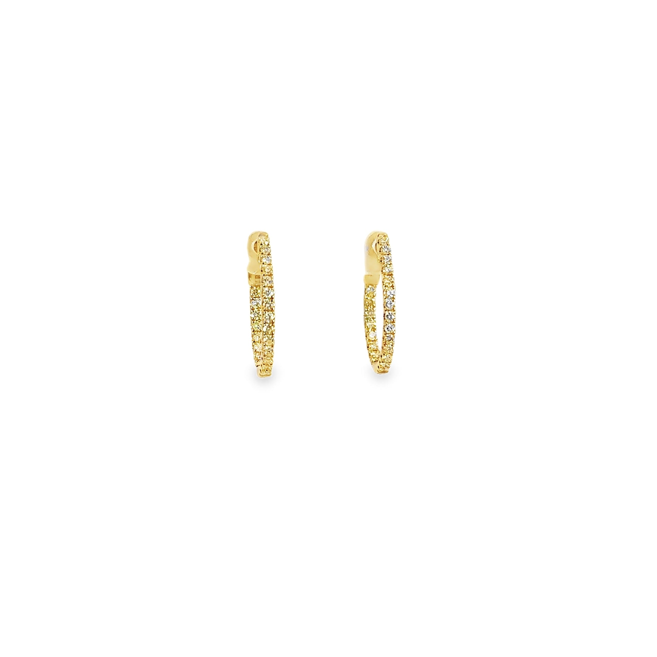 18kt yg In/Out Diamond Oval Ho