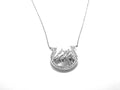14kt White Gold Diamond Horseshoe Necklace