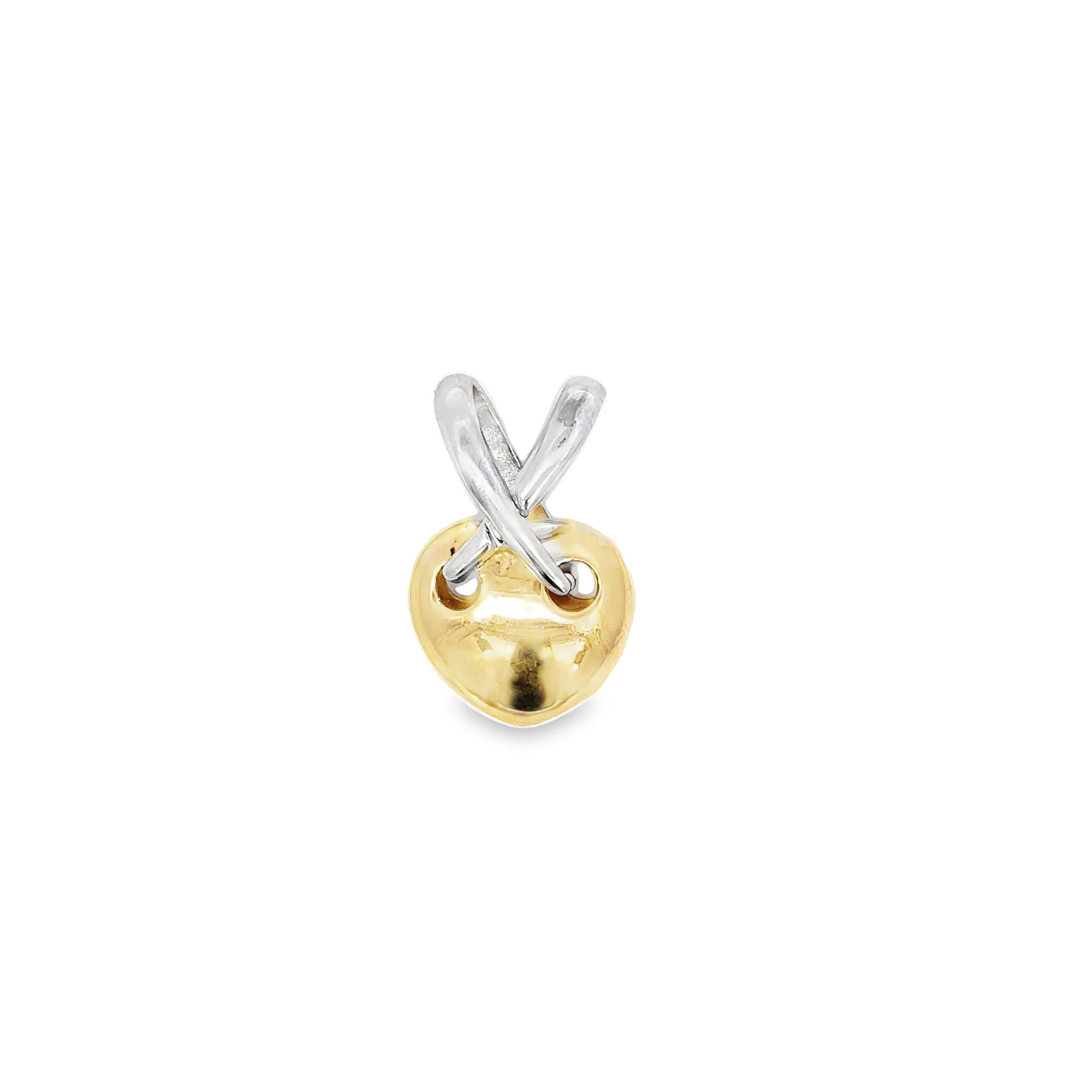 -E- 14kt Two-Tone Heart Pendan