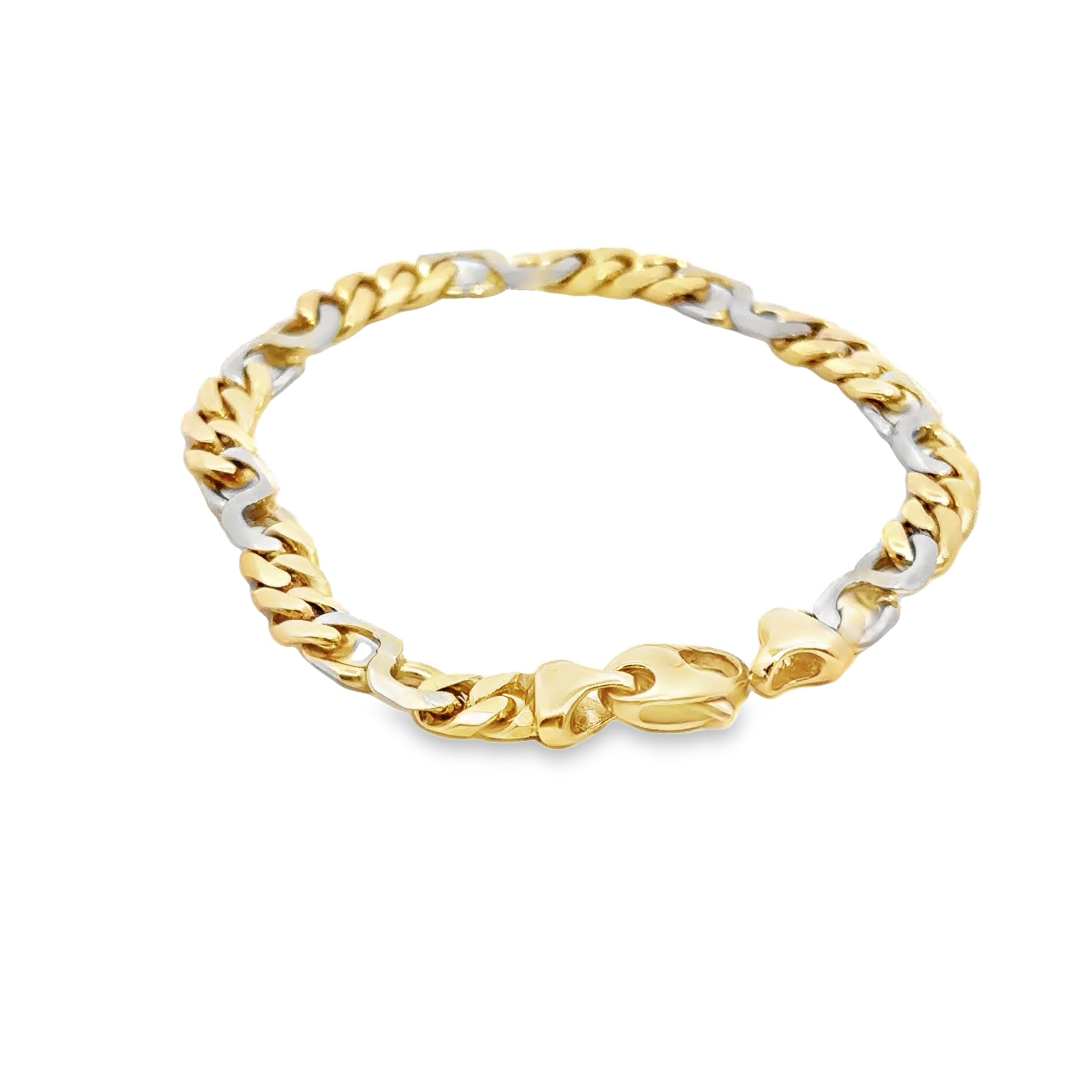 -E- 14kt yg Link Bracelet