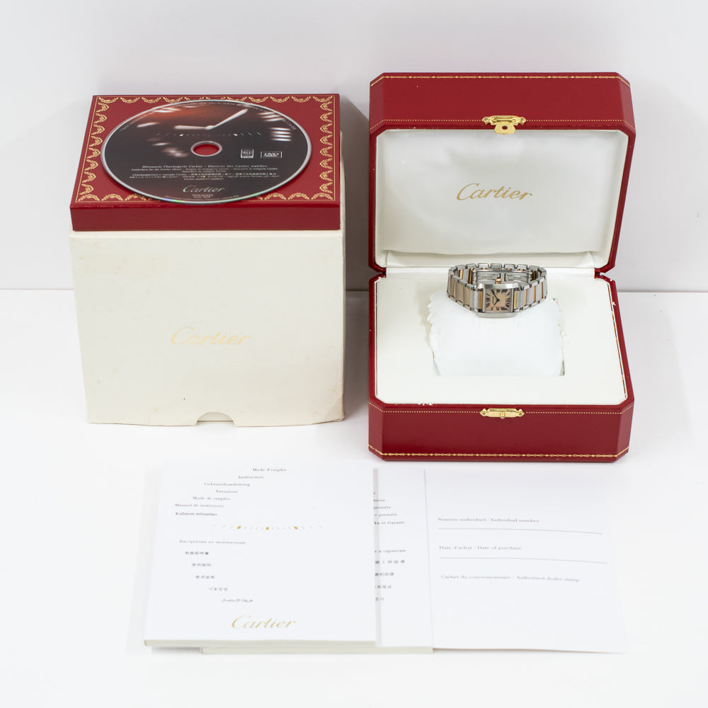 Tank Francaise Small 20mm x 25mm Steel and Rose Gold W51027Q4