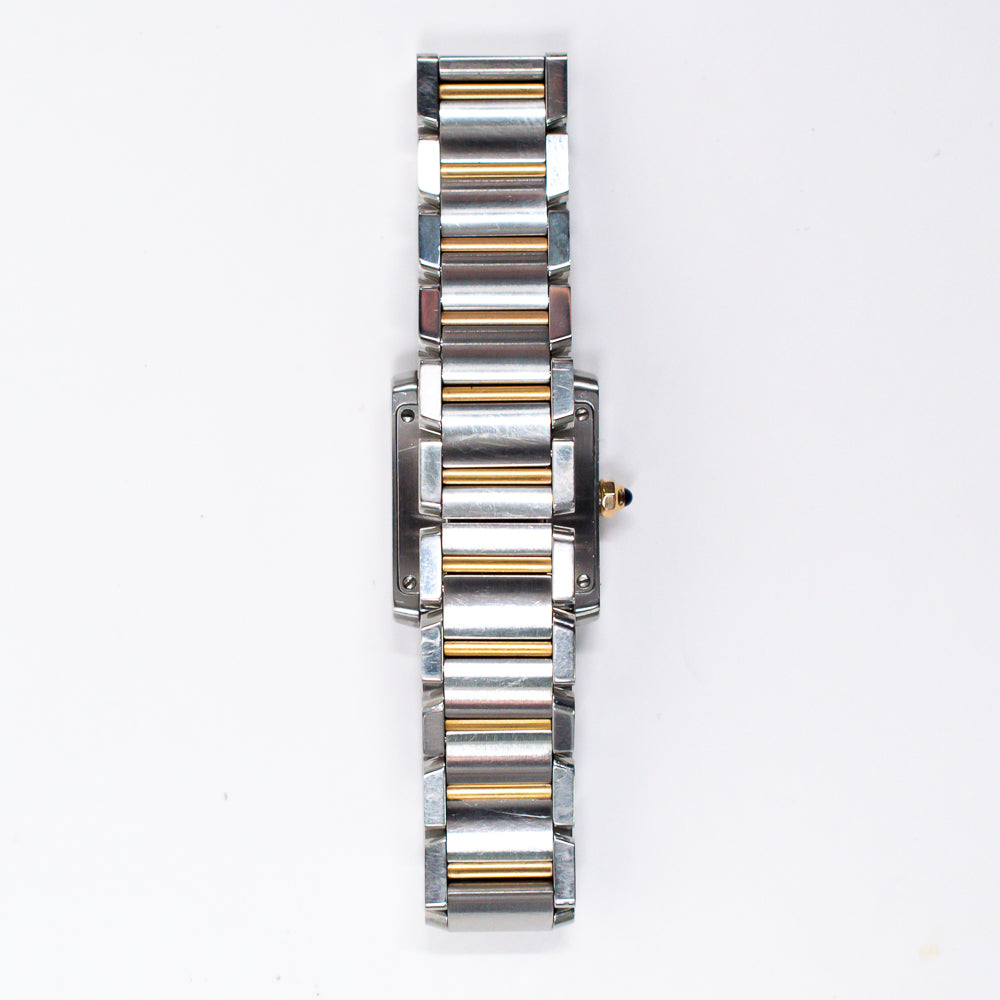 Tank Francaise Small 20mm x 25mm Steel and Rose Gold W51027Q4