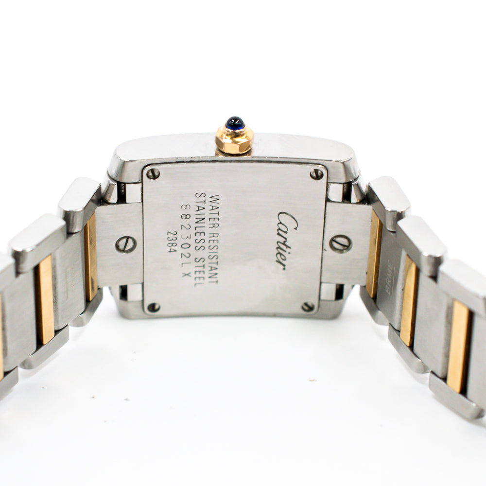 Tank Francaise Small 20mm x 25mm Steel and Rose Gold W51027Q4