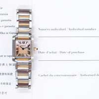 Tank Francaise Small 20mm x 25mm Steel and Rose Gold W51027Q4