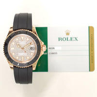 Yacht-Master 40mm Rose Gold on Strap 116655