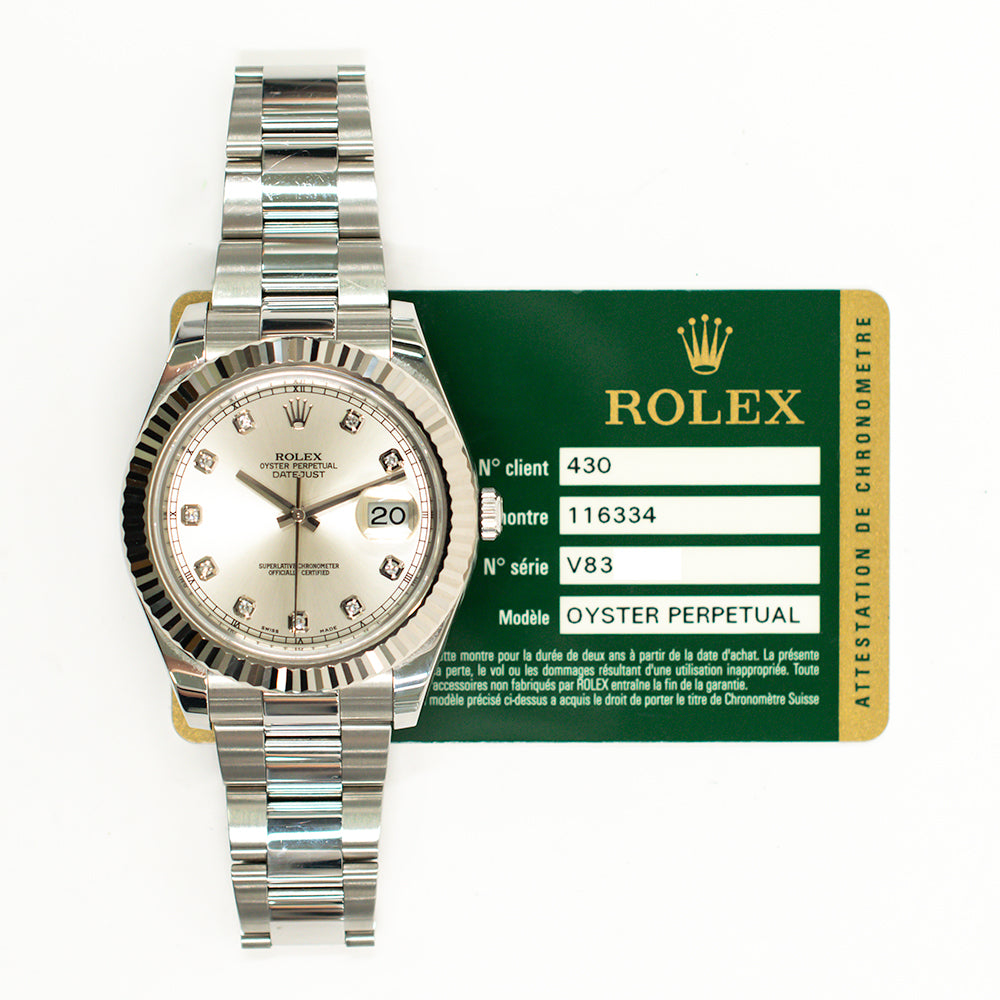 Datejust II Steel and White Gold 116334