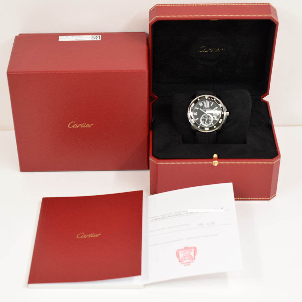 Calibre de Cartier Diver Carbon 42mm Stainless Steel ADLC-coated Selfwinding WSCA0006