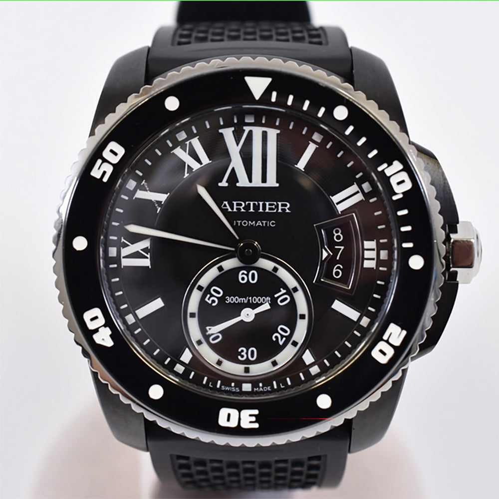 Calibre de Cartier Diver Carbon 42mm Stainless Steel ADLC-coated Selfwinding WSCA0006