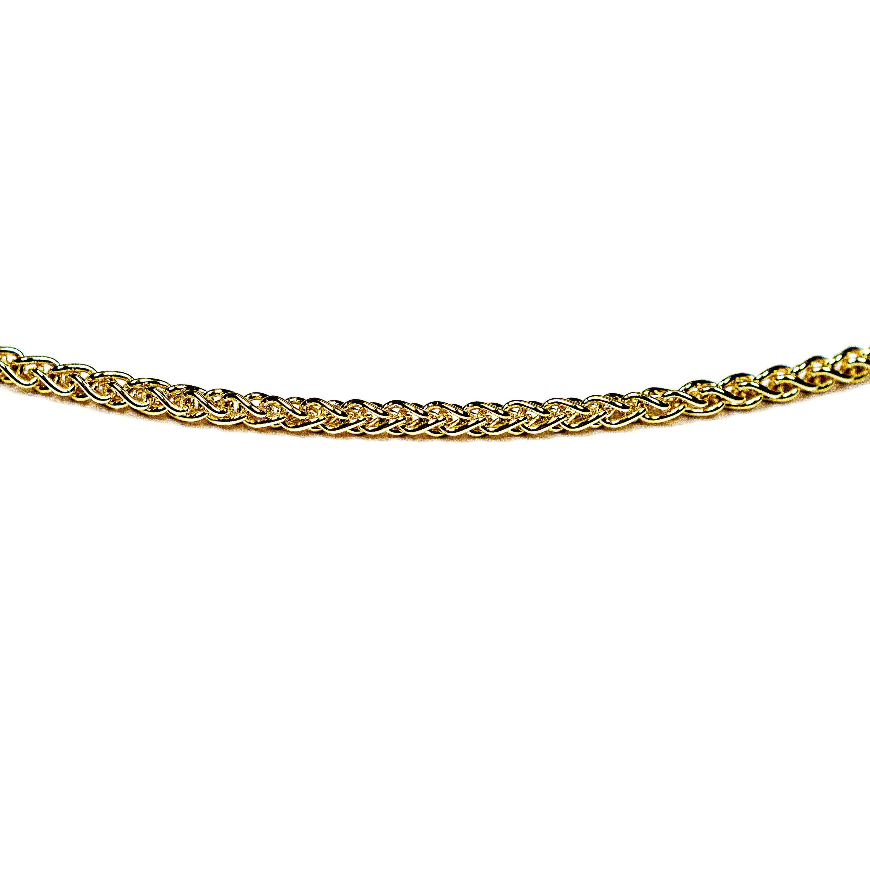 14kt Yellow Gold Wheat Chain