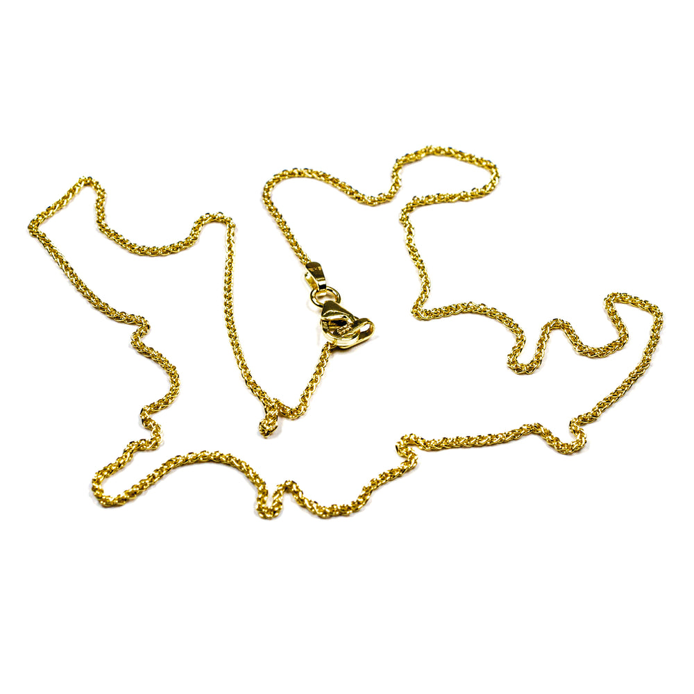 14kt Yellow Gold Wheat Chain