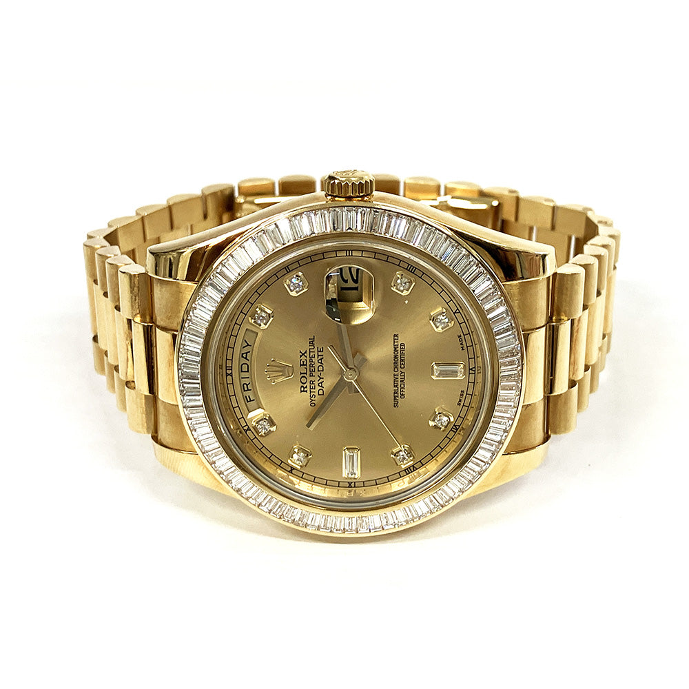 Day-Date II 41mm Diamond Bezel Yellow Gold 218398BR