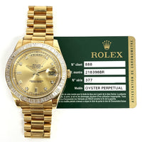 Day-Date II 41mm Diamond Bezel Yellow Gold 218398BR