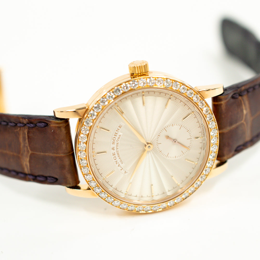 Little Saxonia 34mm Diamond Bezel Rose Gold Manually Winding 835.037