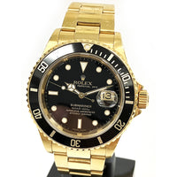 Submariner Date 40mm Black Bezel Yellow Gold 16618LN