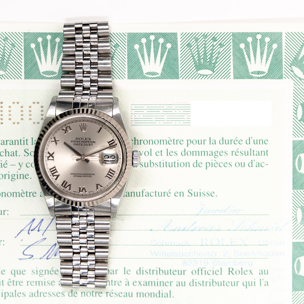 Datejust 36mm Steel and White Gold 16234