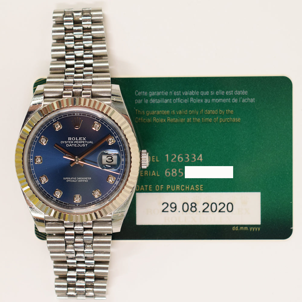 Datejust 41mm Steel and White Gold 126334G