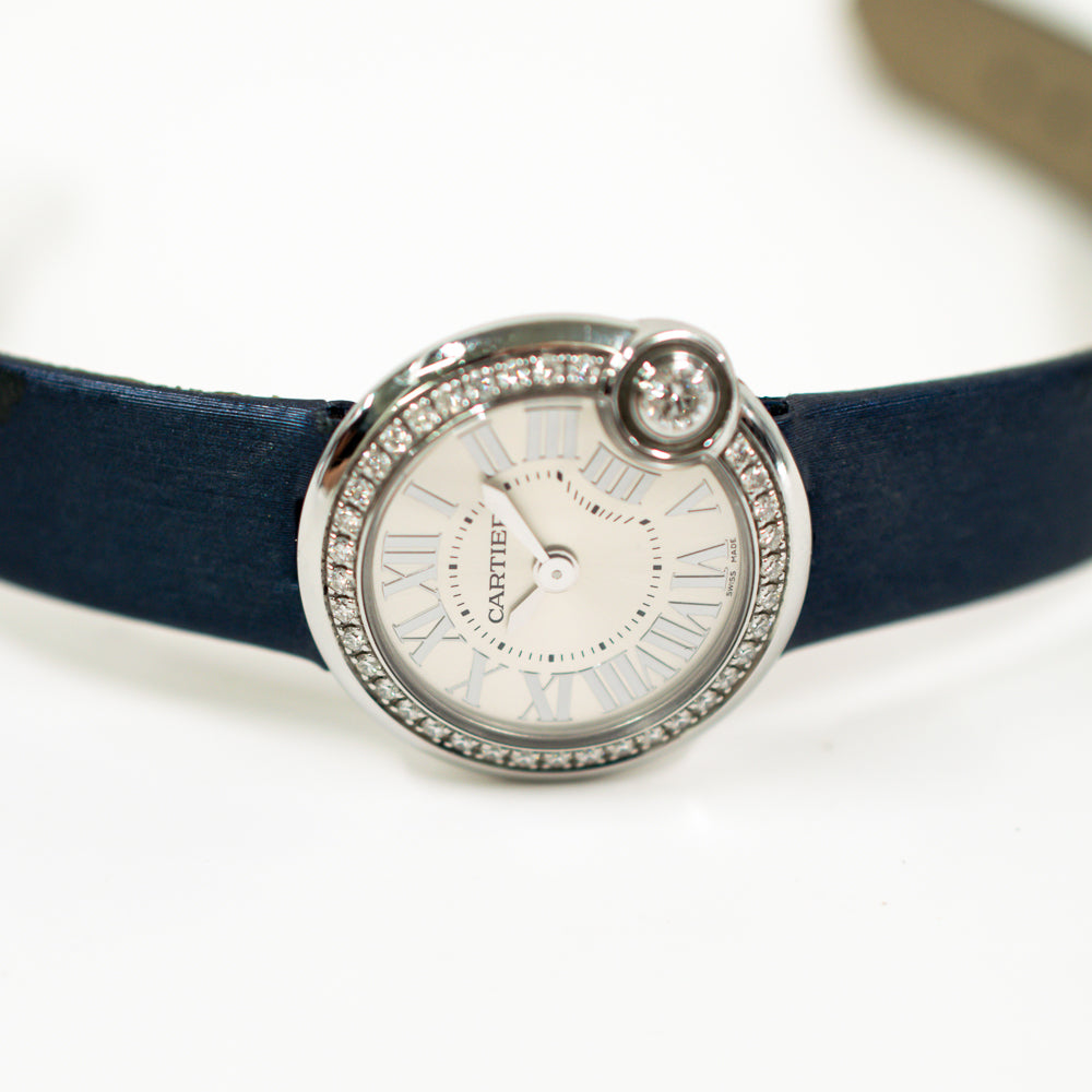 Ballon Blanc de Cartier Quartz 26mm Diamond Bezel Steel W4BL0002