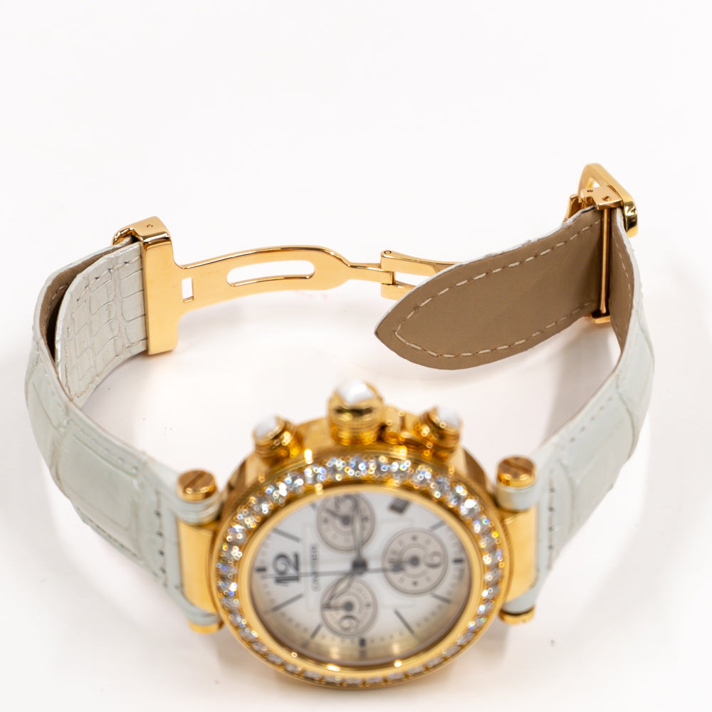 Pasha Seatimer 37mm Diamond Bezel  Yellow Gold WJ130009