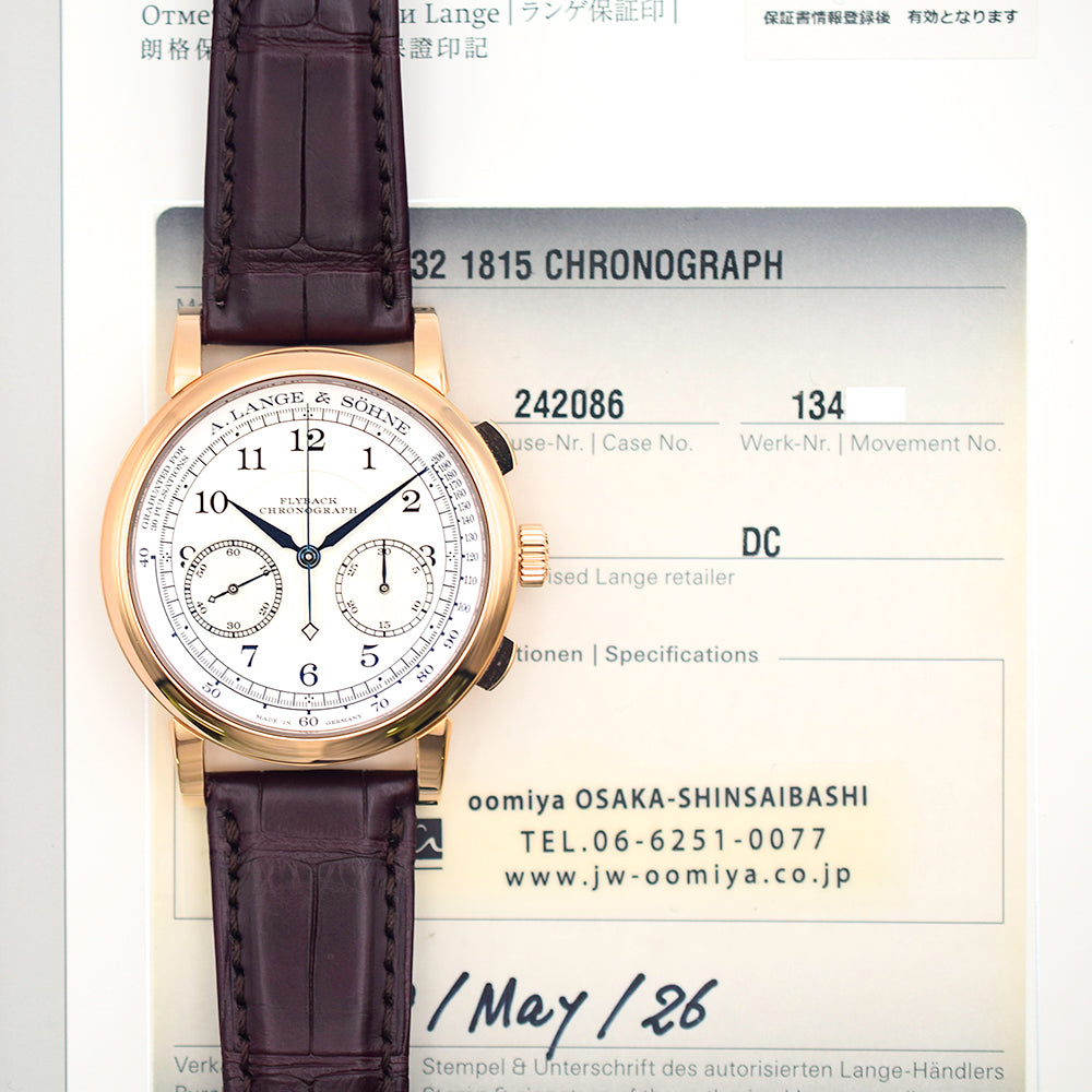 1815 Chronograph 39.5mm Rose Gold Manual Winding 414.032