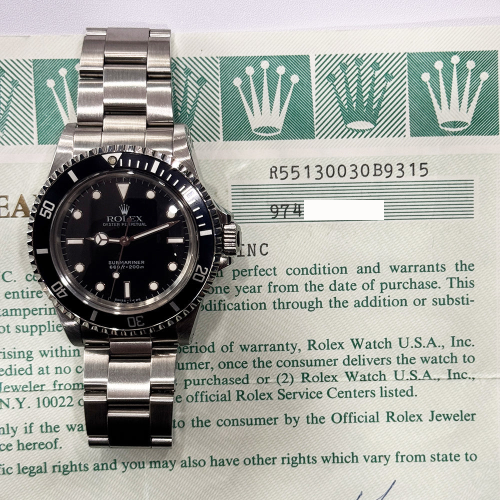 Submariner No Date 40mm Aluminium Bezel Stainless Steel 5513
