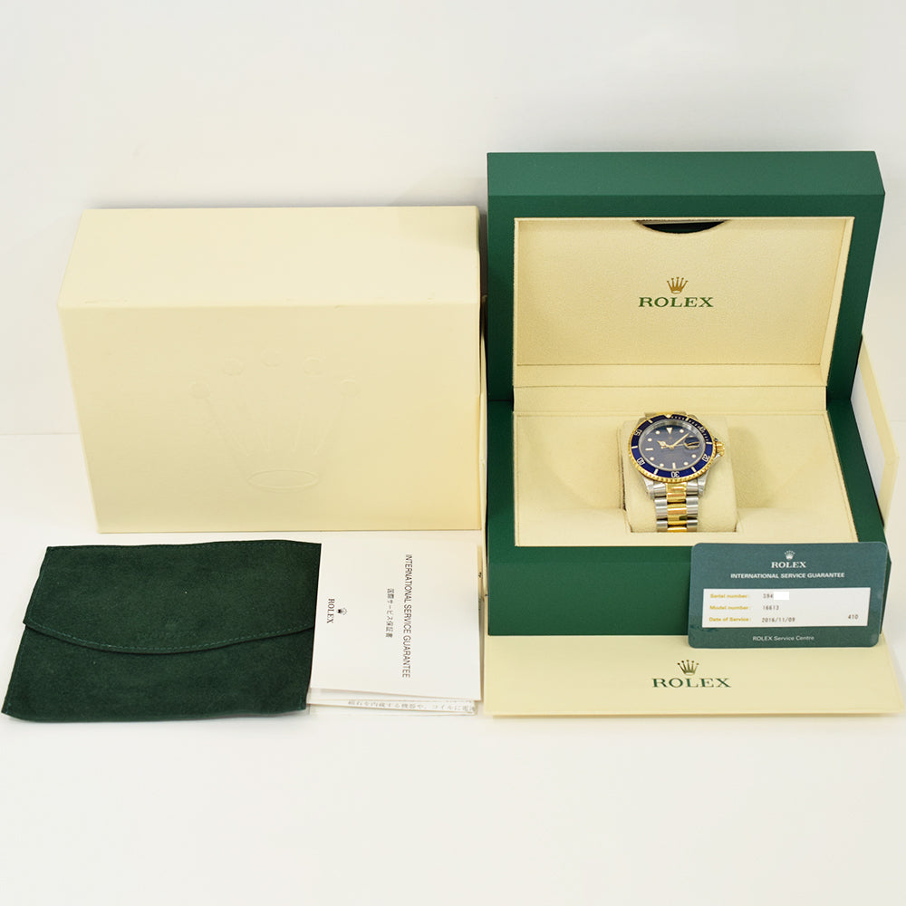 Submariner Date 40mm Blue Bezel Steel and Yellow Gold 16613