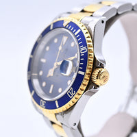 Submariner Date 40mm Blue Bezel Steel and Yellow Gold 16613