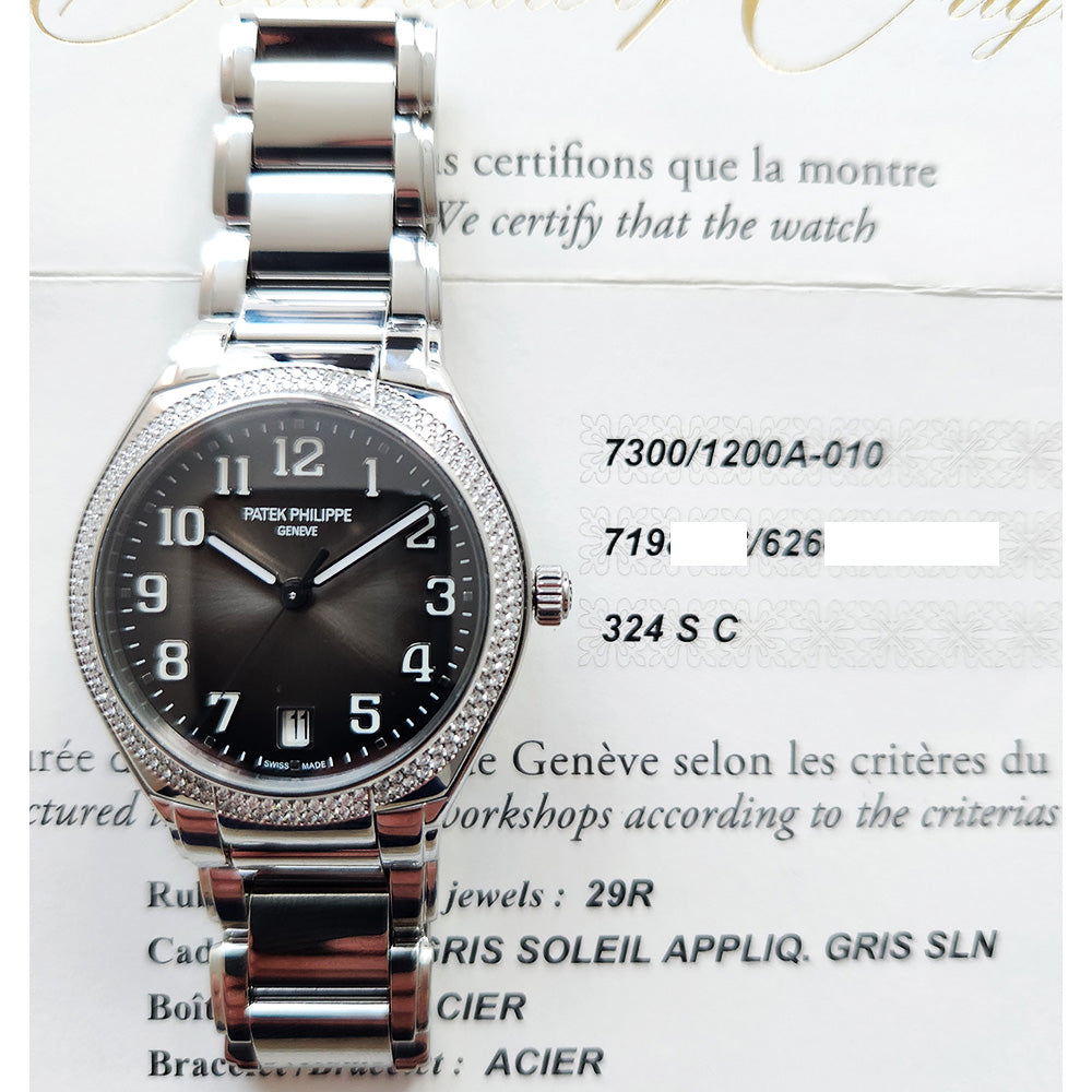 Twenty~4 36mm Grey Sunburst Dial Diamond Bezel Stainless Steel 7300/1200A-010