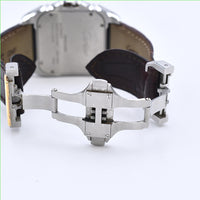 Santos 100 51mm x 38 mm Steel and Yellow Gold W20072X7