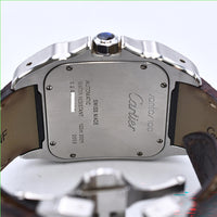 Santos 100 51mm x 38 mm Steel and Yellow Gold W20072X7
