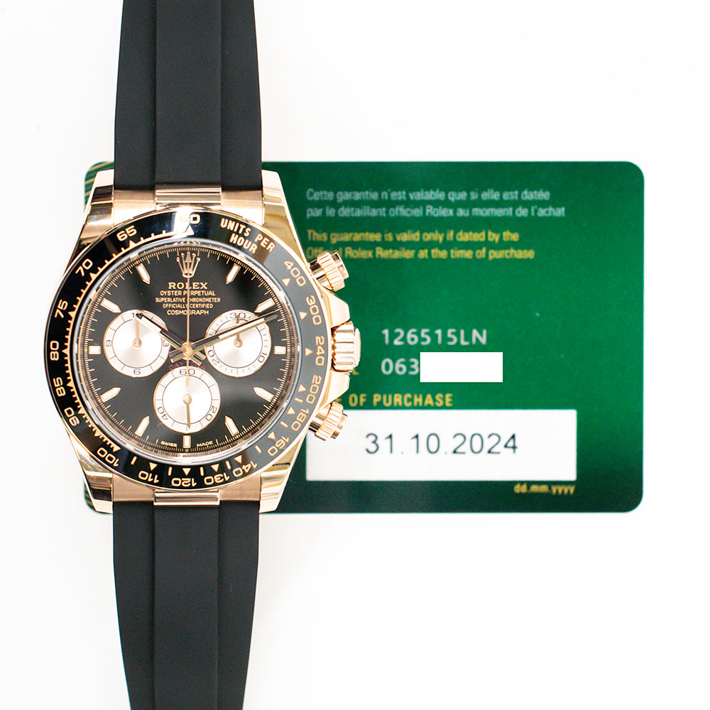 Daytona Rubber Strap Rose Gold 126515LN