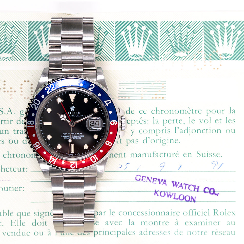 GMT-Master "Pepsi" Aluminum Bezel Stainless Steel 16700