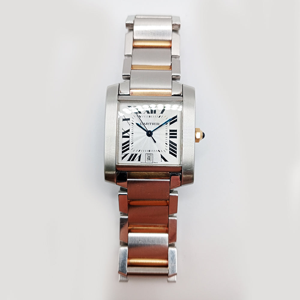 Tank Française Large - Steel and Yellow Gold 28mm x 36mm W51005Q4
