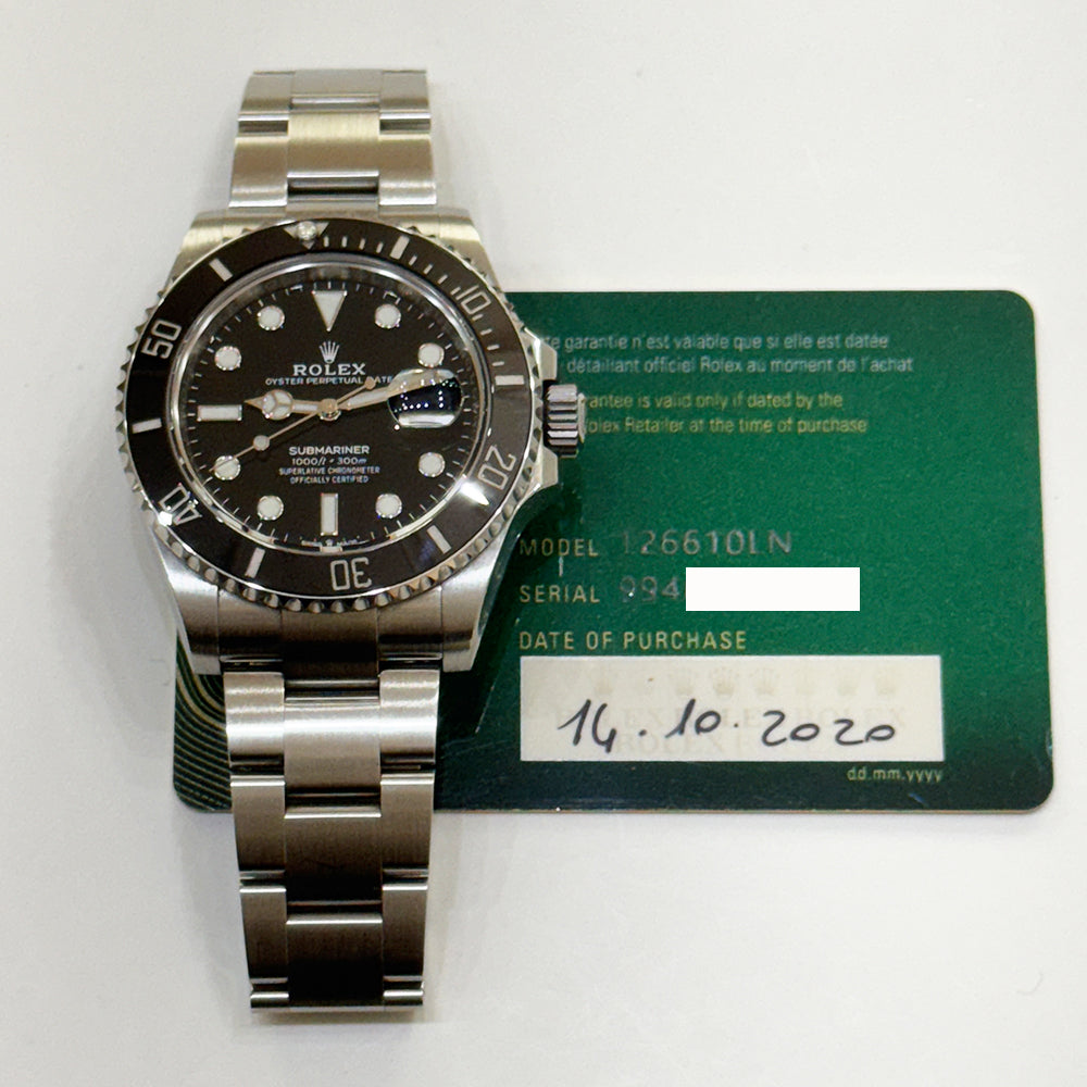 Submariner Date 41mm Black Bezel Steel 126610LN
