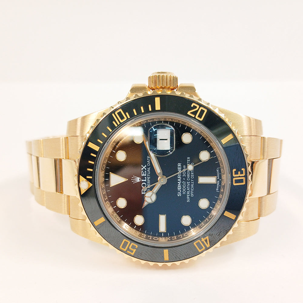 Submariner Date 40mm Black Bezel Yellow Gold 116618LN – Golden