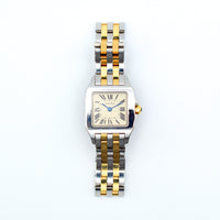 Santos Demoiselle Quartz - Steel and Yellow Gold  - 20mm x 20mm W25066Z6