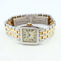 Santos Demoiselle Quartz - Steel and Yellow Gold  - 20mm x 20mm W25066Z6